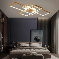 90cm LED Ambient Light Painted Finishes Metal Aluminum Geometric Pattern Ceiling Light