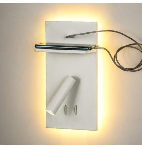 wall light bedside wireless charger usb wall lamp with backlit beds led lighting adjustable bedroom reading hotel design