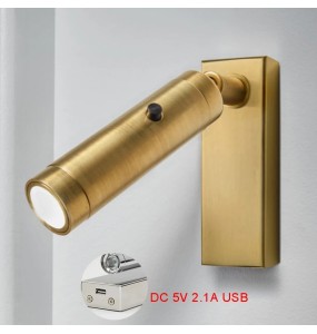 modern wall lamp wall mount bed side reading wall light dc 5v usb charger bedroom lamps rotating night light fixtures
