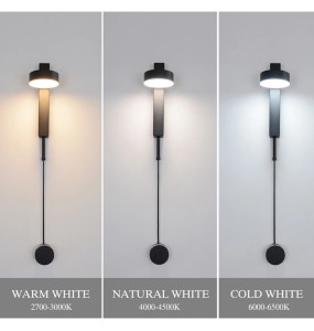 Led indoor wall lamps rotation dimming switch led wall light modern stai wall deco wall sconce livingroom golden led luminaire