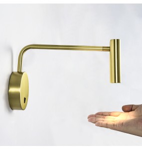 Led wall light wall lamp arm swivel home modern decor bedroom switch LED 3W reading light bedside indoor home interior