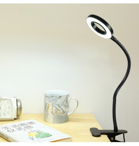 Led Lamp clip Reading Light USB Power black Flexible hose table Desk book Headboard study LED light clip dimmable bright