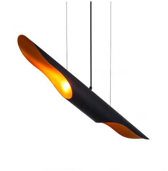 Nordic Simple Stylish Restaurant Bamboo Pedant Lamp Personality Creative Coffee Bar Aluminum Tube Aircraft Pendant Light 